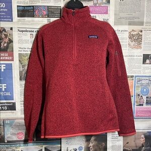 Patagonia Maroon Quarter-Zip Fleece Jacket